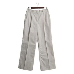 Brooks Brothers 346 Advantage Pleated Wide Leg Cotton Twill Ankle Pants Sz 10